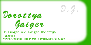 dorottya gaiger business card